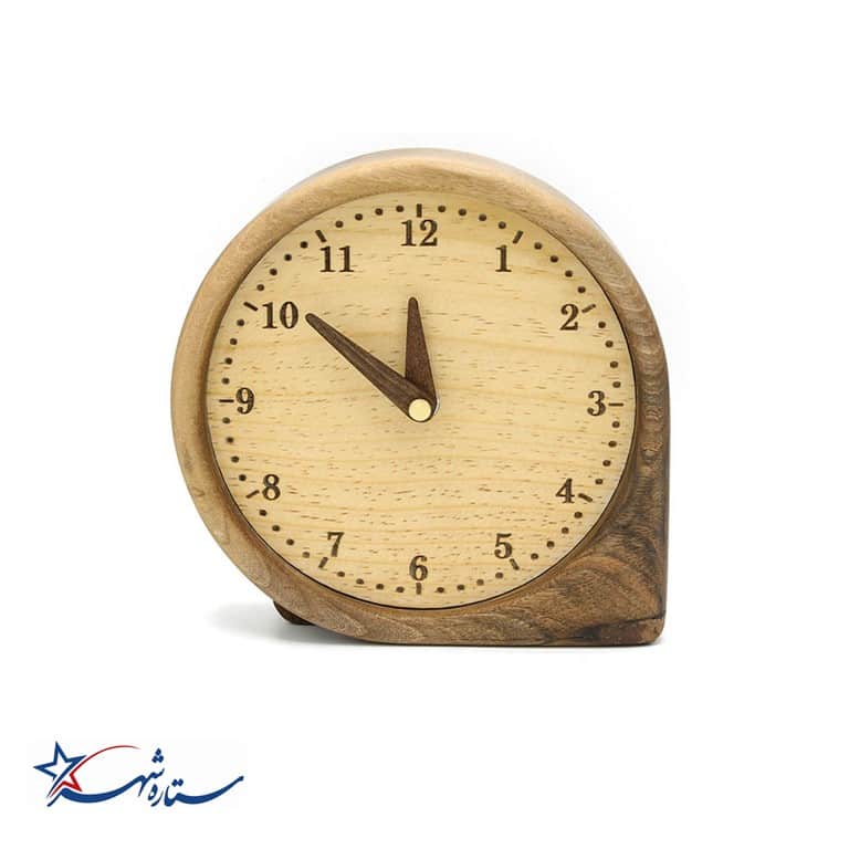 ساعت رومیزی آریسا ساعت رومیزی چوبی طرح آریسا سایز کوچک - تصویر 1