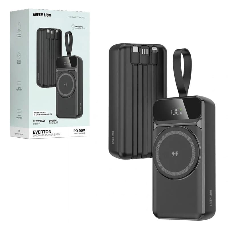 پاوربانک گرین لاین Green Lion مدل GL-PXB4 ظرفیت 30000mAh PD 20W