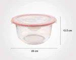 ظرف شیشه ای گرد دربدار 4 لیتری لیمون - تصویر 3