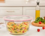 ظرف شیشه ای گرد دربدار 4 لیتری لیمون