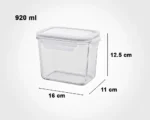 ظرف شیشه ای مستطیل 920 میلی لیتر لیمون - تصویر 4